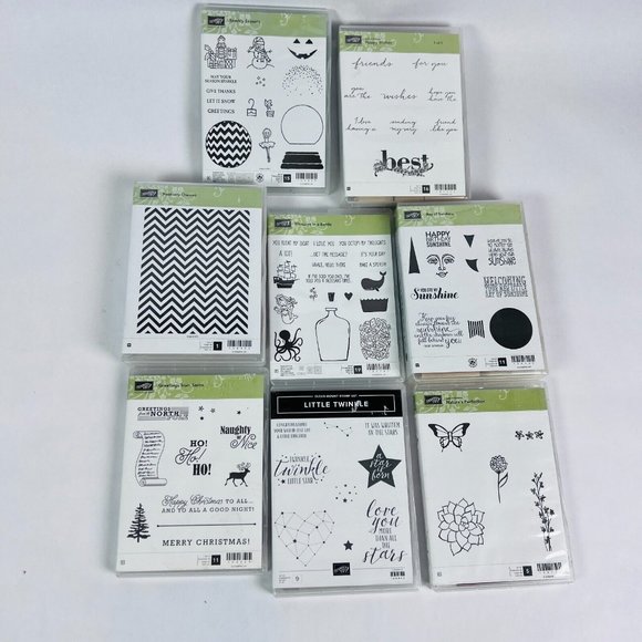 Stampin' Up! Other - Stampin Up Stamp Set  Mixed Lot Of 8 Greeting form Santa, Ray of Sunshine & More